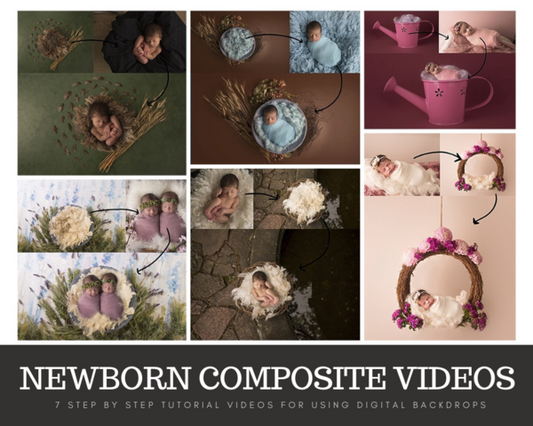 Complete Digital Newborn Backdrop Bundle *ALL OF THEM* + Tutorial Videos!