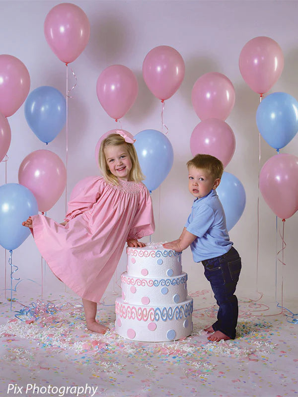 Double-Sided Birthday Cake Prop – Pink & Blue
