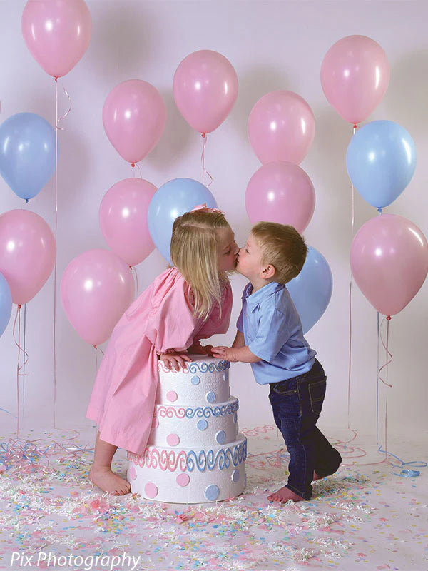 Double-Sided Birthday Cake Prop – Pink & Blue