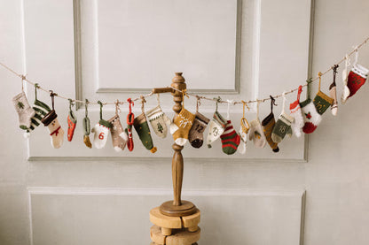 Knitted Christmas Advent Calendar Props for Kids Photography