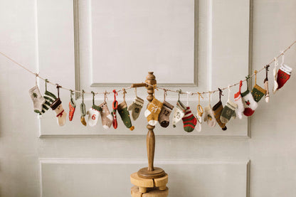 Knitted Christmas Advent Calendar Props for Kids Photography