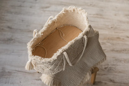 Newborn Macrame Basket Photo Props