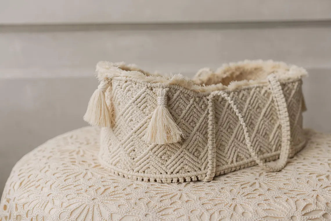 Newborn Macrame Basket Photo Props