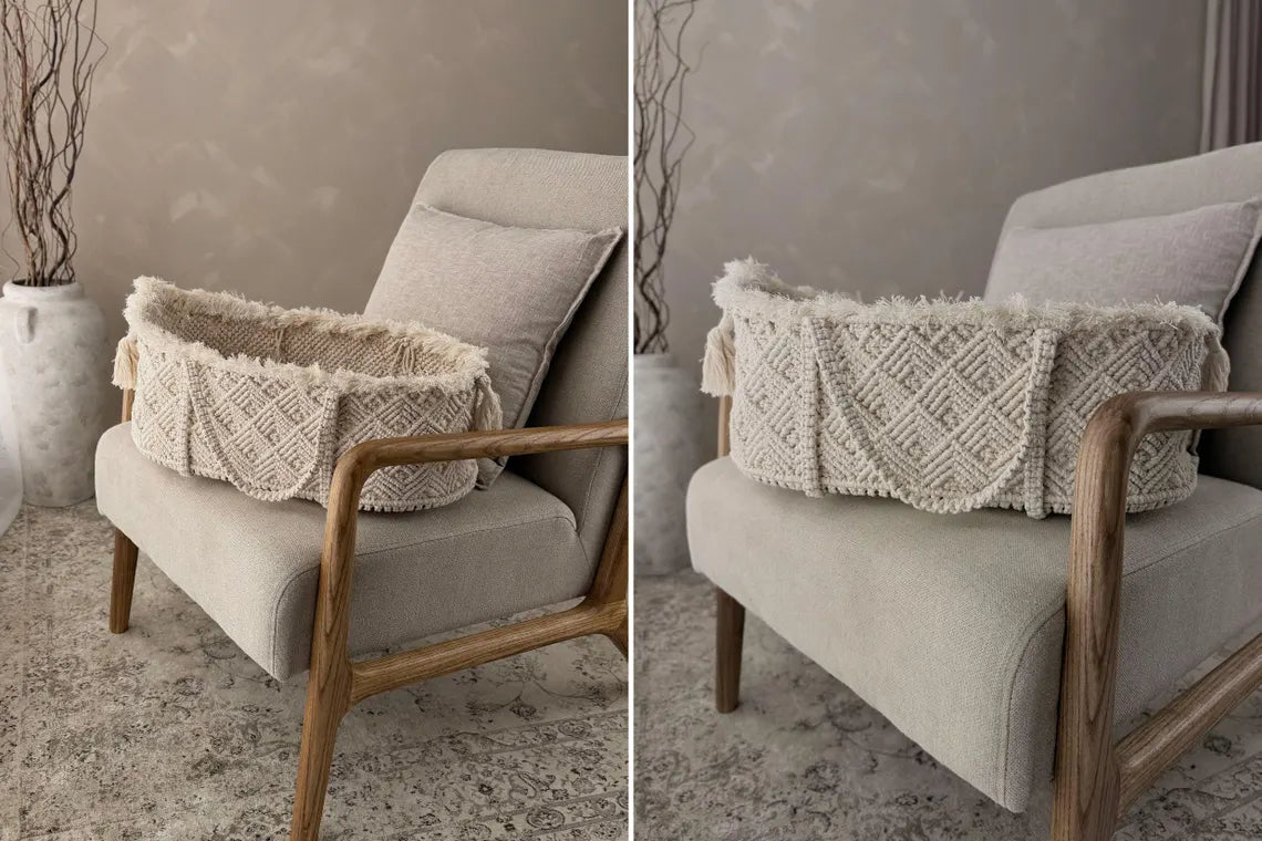 Newborn Macrame Basket Photo Props
