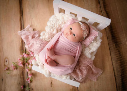 Newborn Wooden Bed Photo Prop