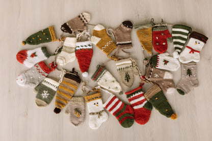 Knitted Christmas Advent Calendar Props for Kids Photography