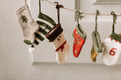 Knitted Christmas Advent Calendar Props for Kids Photography