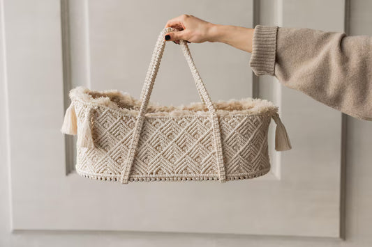 Newborn Macrame Basket Photo Props