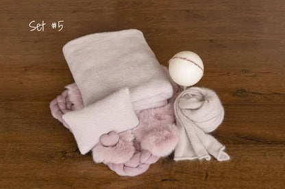 Dusty Pink Newborn Photography Props Set