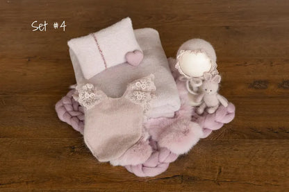 Dusty Pink Newborn Photography Props Set