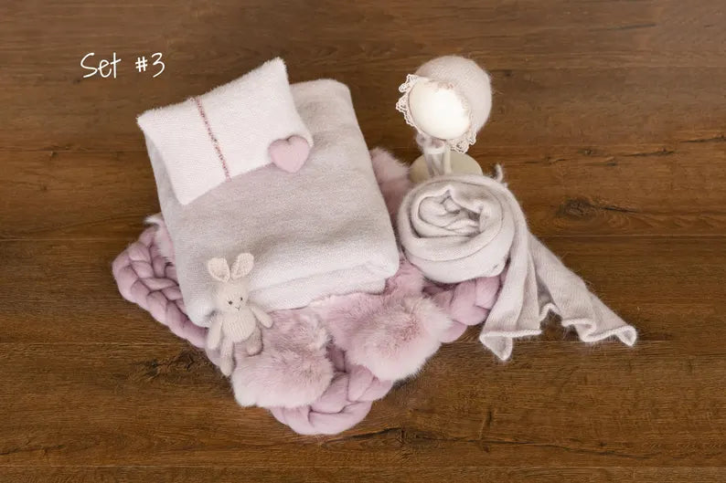 Dusty Pink Newborn Photography Props Set