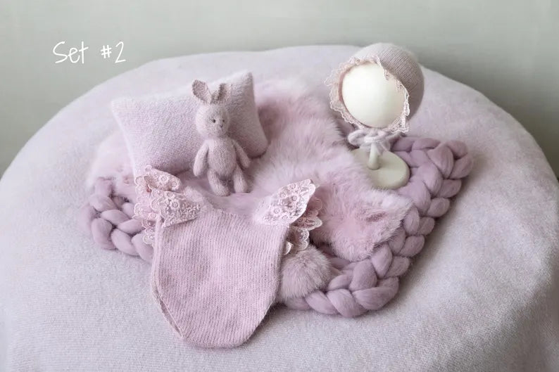 Dusty Pink Newborn Photography Props Set